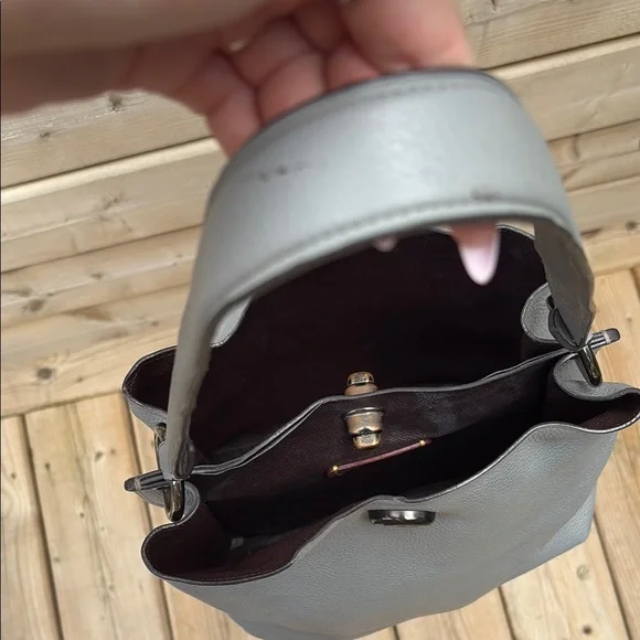 Coach Gray Shoulder Bag with Slouchy Design - Picture 3 of 4